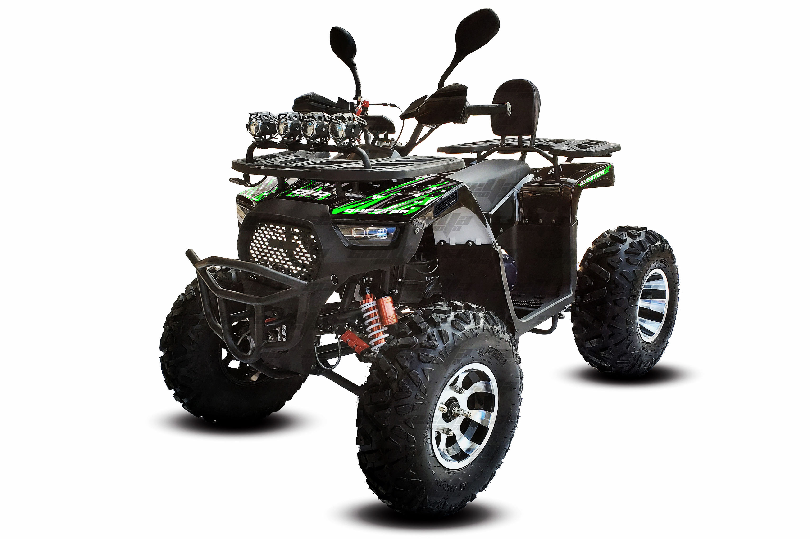 New Design CVT 200cc green off road 4 wheels GY6 4 stroke Automatic ATV quad bike Q10 QUESTOR 200 with CE