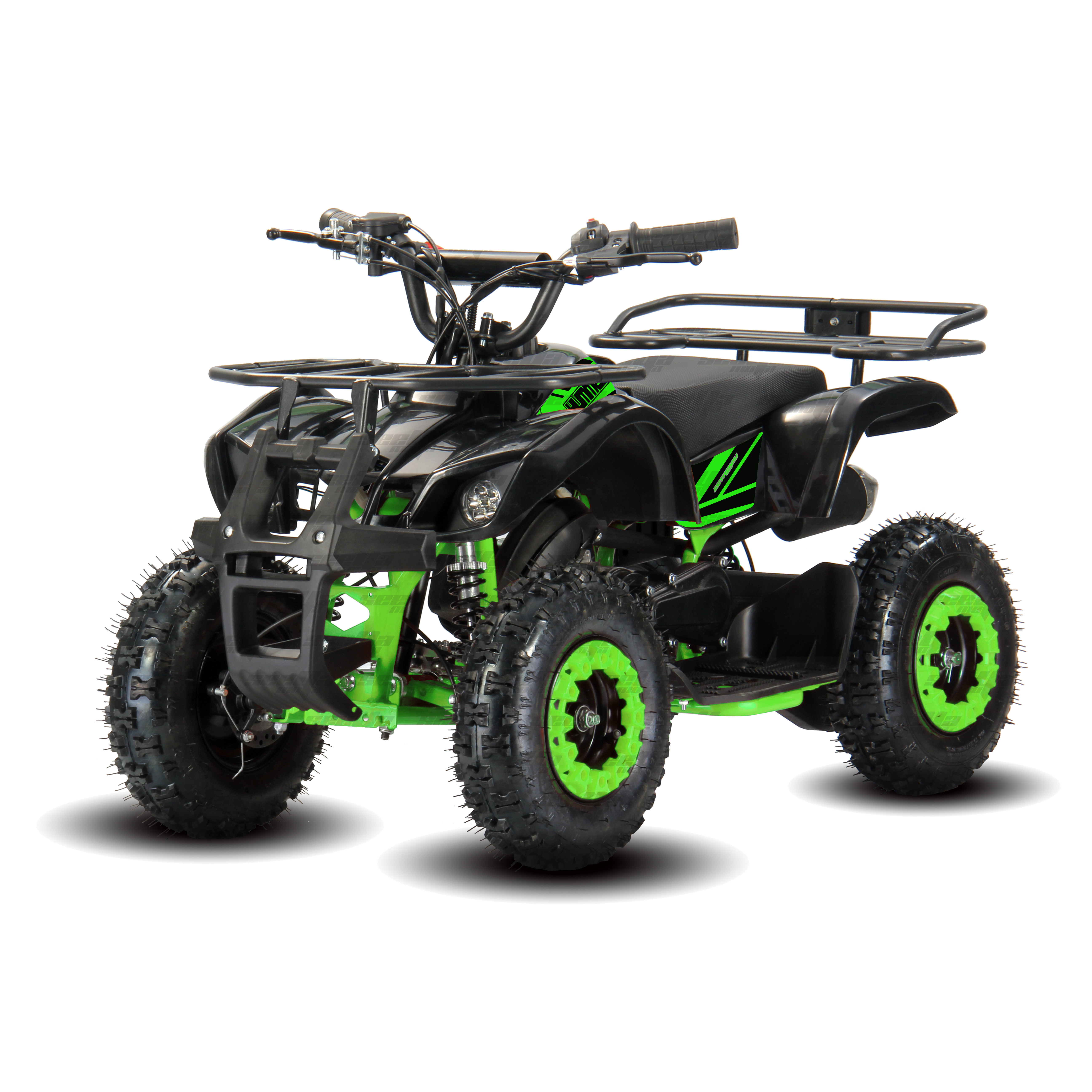 New Green Quad Bike New Fully Automatic ATV Kids Green 2 Stroke 49cc H1 with CE 12V X19 Super Pocket Bike Quad Bike