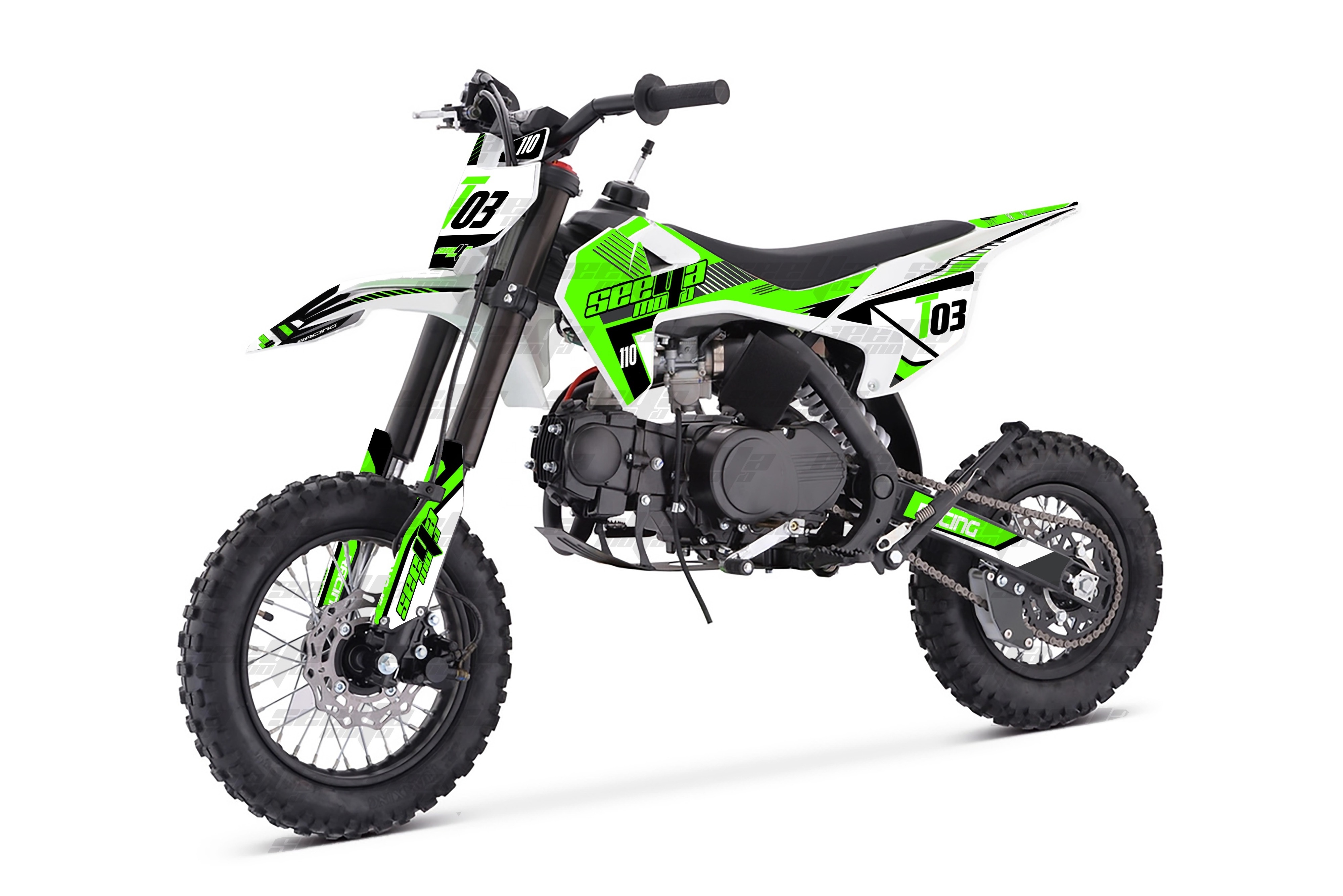 New Orange 110 MOTO CROSS seeya off road semi-automatic pit bike kids dirt bike cross motorcycle T03 with CE