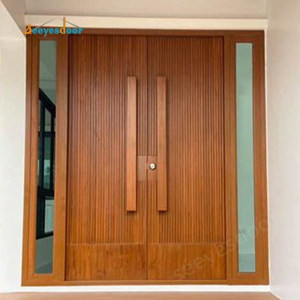 Seeyesdoor Chinese Armored Steel Metal Door One And Half Design Exterior Front Entrance Security Doors For Houses