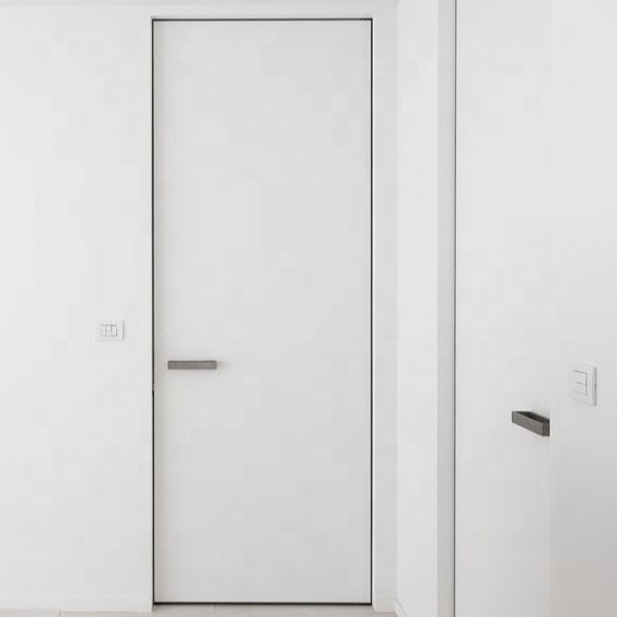 Seeyesdoor 2021 modern PVC ply wood panel interior white hidden doors for room