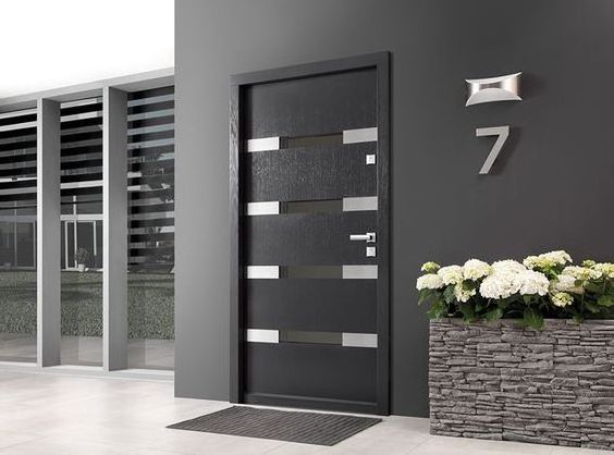 Hot sale  Front Door Design Villa Entrance Security Luxury Front Pivot Door Modern Entry Black Aluminum Pivot Door