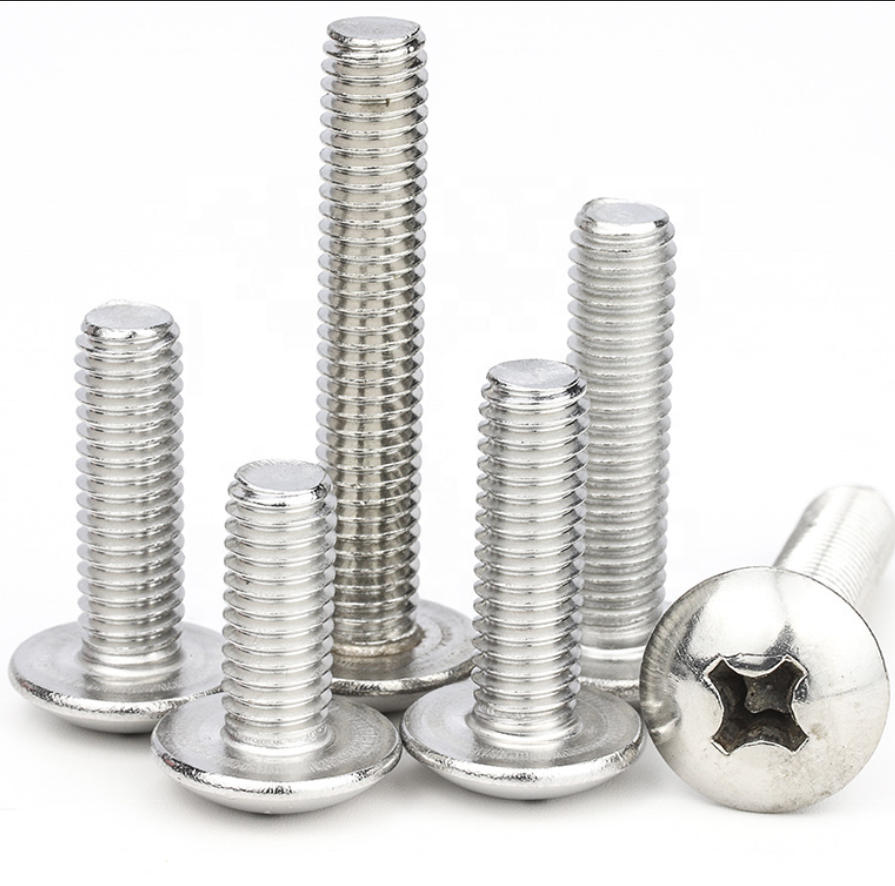 Stainless steel mushroom head cross large flat head machine screw umbrella head screw for Machinery