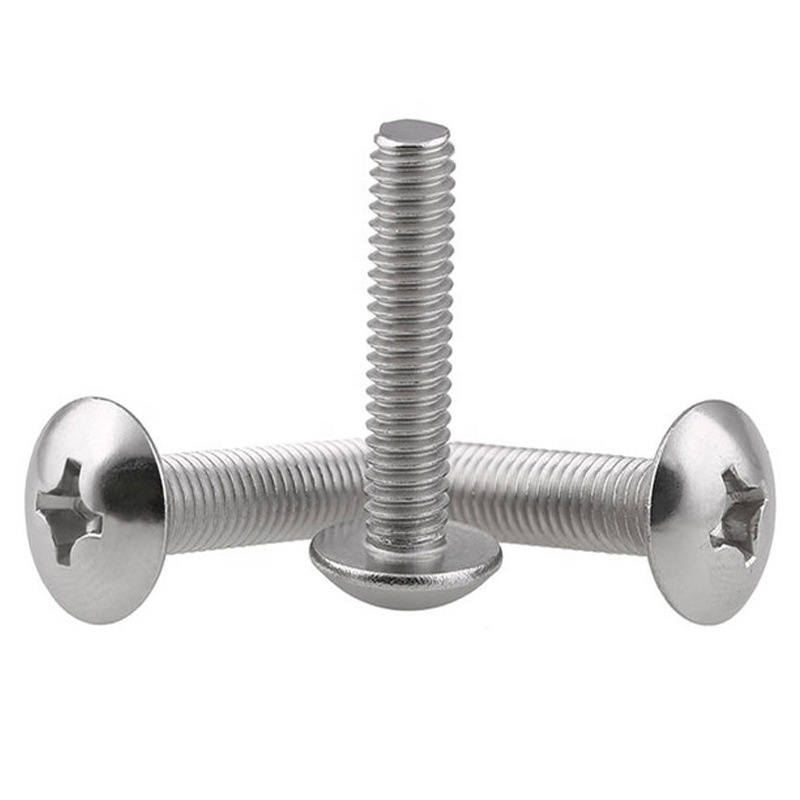 Stainless steel mushroom head cross large flat head machine screw umbrella head screw for Machinery