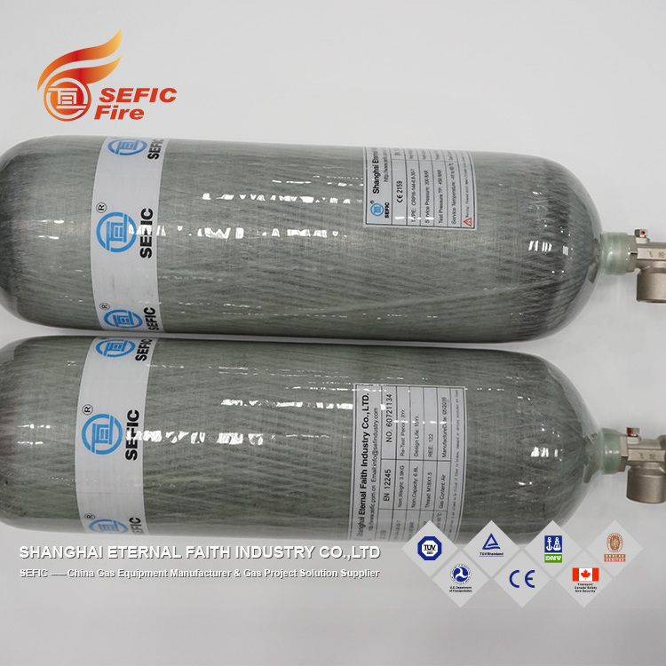 High Quality 4500 psi carbon fiber gas cylinder air tank small oxygen tank for diving