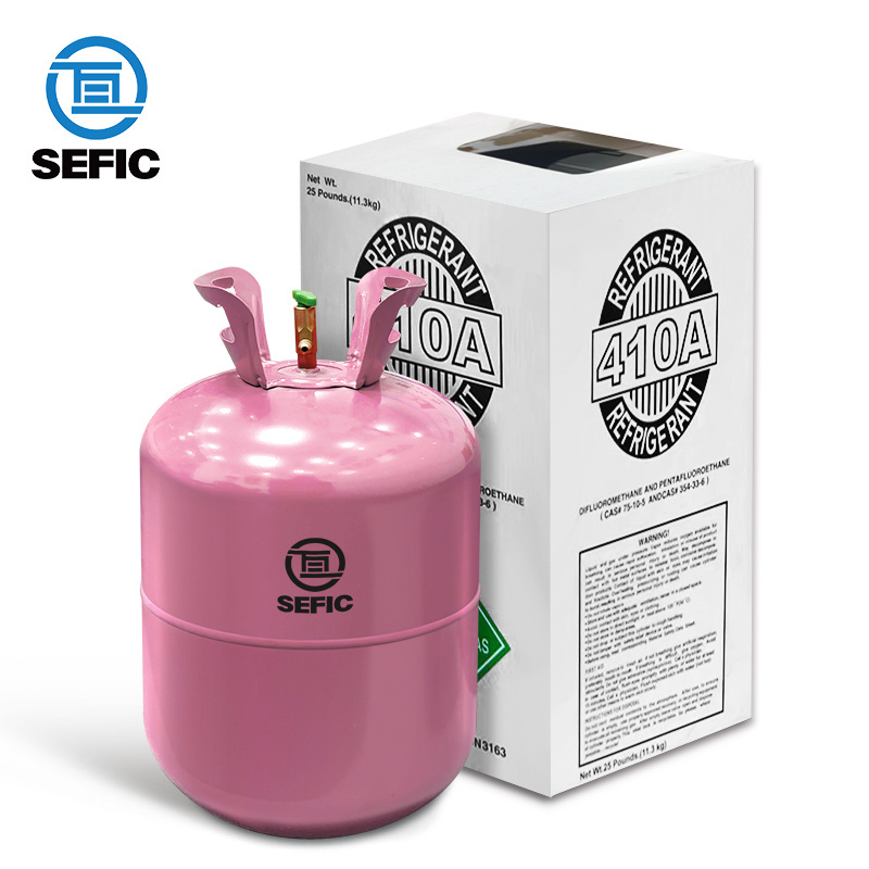 Best Quality 25lb 11.3kg Refrigerant R410A Gas Cylinder Direct Supply Worldwide Use