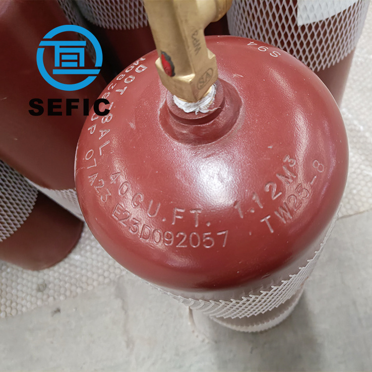 SEFIC DOT8AL B40 Acetylene Gas Cylinder (Cylinder & 40cu/ft C2h2 Industrial Gas Cylinder