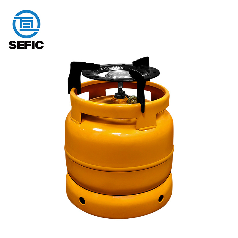 SEFIC Propane Steel Lpg Gas Tank 6kg Empty Lpg Gas Cylinder For Homeuse Cooking BBQ