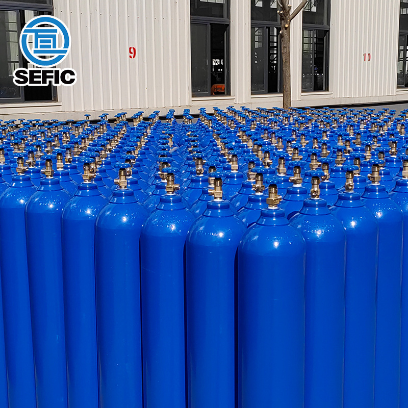 ISO9809-3 TPED 40L 150bar Medical Oxygen Gas Cylinder CO2/Nitrogen/Argon/Helium/Hydrogen/Xenon/Neon Gas Cylinders