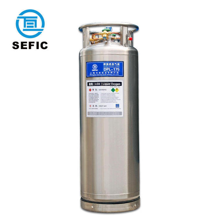 Cryogenic Stainless Steel 80L-500L Liquid Oxygen/Nitrogen/Argon/CO2 Cylinder Dewar Tank