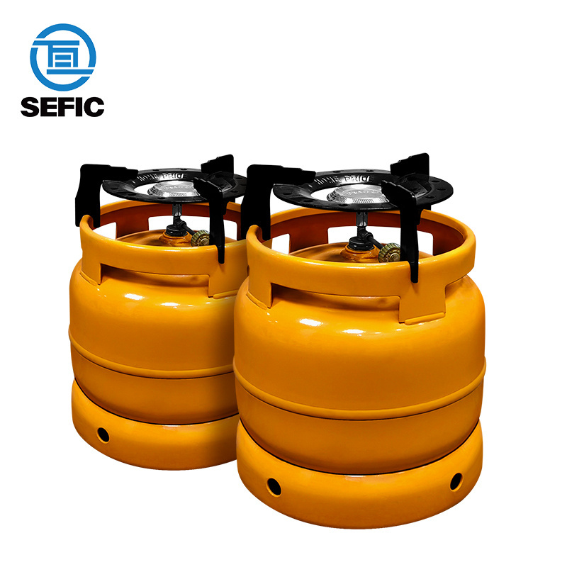 SEFIC Propane Steel Lpg Gas Tank 6kg Empty Lpg Gas Cylinder For Homeuse Cooking BBQ