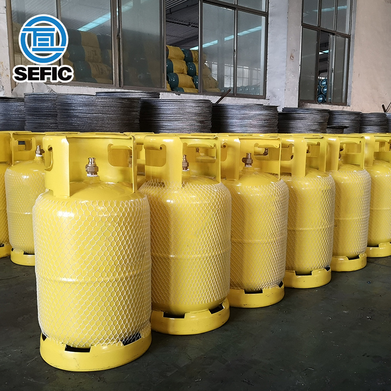 SEFIC 6kg 10KG 12.5kg 15kg 48kg LPG gas cylinder LPG tank for Cooking LPG Cylinder Manufacturing Plant High Quality