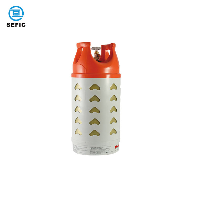 SEFIC Portable High Quality Composite Lpg Cylinders 15kg Hdpe Liner Fiberglass Wrapped Propane Tank For Cooking