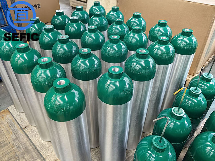 High Quality 8L 9L 10L 11L 12L ENISO7866 Standard Aluminum Gas Cylinder TPED/PED Oxygene Cylinder Tank