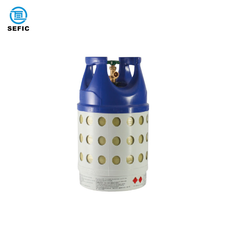 Composite Material Glass Fiber LPG Gas Cylinder 7.5-14.9KG Plastic Gas Tank Lpg Customized