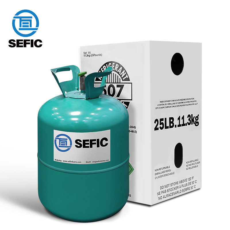 SEFIC High Quality 99.99% Purity 11.3kg/25lb R507A refrigerant Gas Factory Price