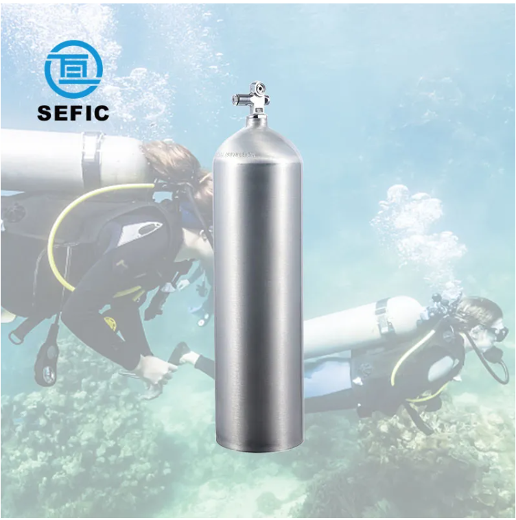 Small Scuba Diving Oxygen Tank Used in Underwater Breathing