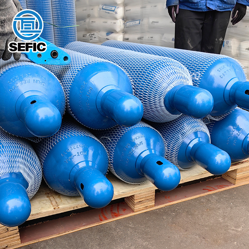 High Pressure 40L 48.8L 50L 2400psi ISO/DOT Medical Gas Cylinders Seamless Steel Oxygen Gas Tank