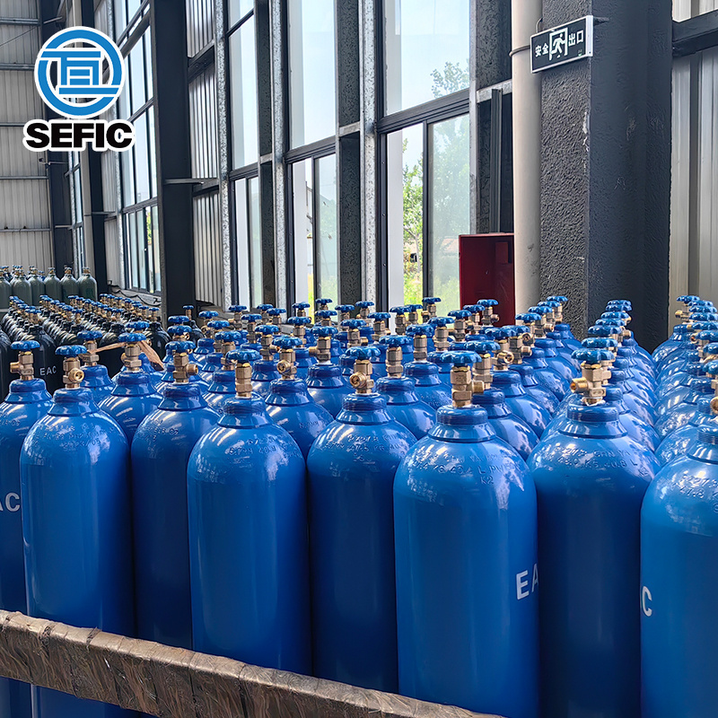 High Pressure 40L 48.8L 50L 2400psi ISO/DOT Medical Gas Cylinders Seamless Steel Oxygen Gas Tank