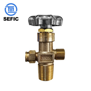 QF-42D CGA350 CGA580 CGA320 150bar 200bar High Pressure Brass Gas Valve For Oxygen /Co2/Argon/Helium/Nitrogen/Acetylene Cylinder