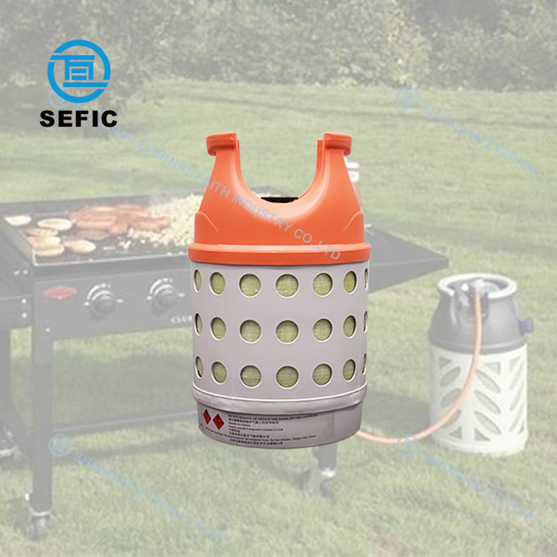 SEFIC 3kg-45kg LPG Cylinder composite plastic glass fiber  steel lpg cylinder for cooking