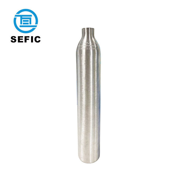 Food grade 0.5L 1L 2L small size aluminum cylinder co2 cylinder co2 gas cylinder for beverage/beer equipment