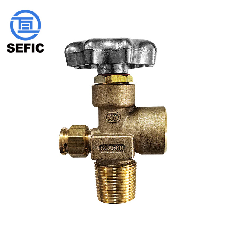 QF-42D CGA350 CGA580 CGA320 150bar 200bar High Pressure Brass Gas Valve For Oxygen /Co2/Argon/Helium/Nitrogen/Acetylene Cylinder