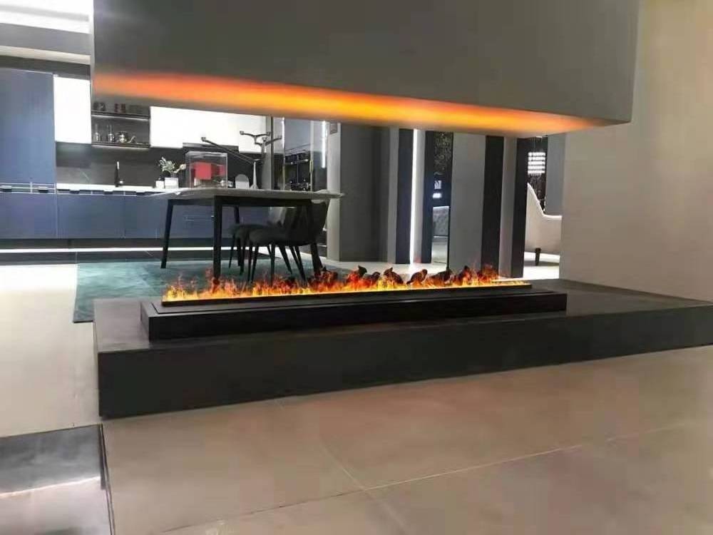 Electric Water Steam Fireplace for Villa WiFI Remote Control Reality Flame Indoor Fireplaces