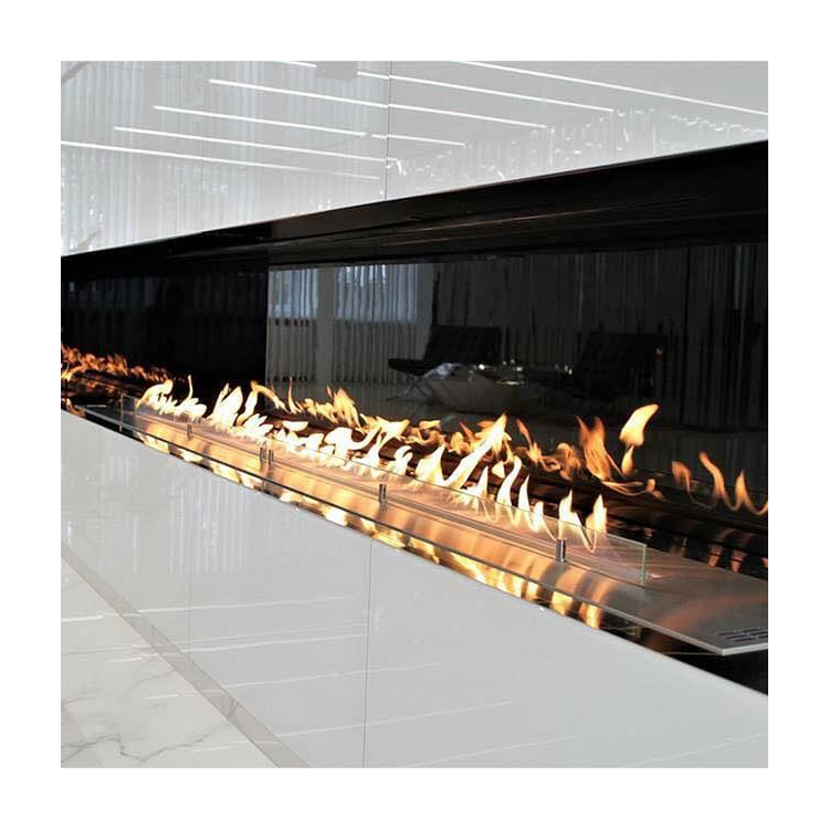 Smart Remote Controlled Modern Electric Fireplace Burner Ethanol Flame Lamp