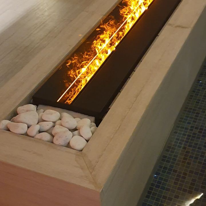 Indoor Rotating Classic Burning Floating Fireplaces Outdoor Water Vapor Fireplace Eco-friendly Modern Apartment Insert Linear