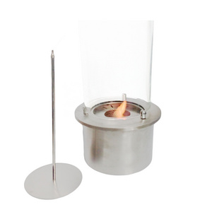 Outdoor Mini Table Inserted Round Bio Etanol Fireplace Supplier Manufacturing 0.8 Liters Ethanol Fireplaces Indoor Bio Alcohol