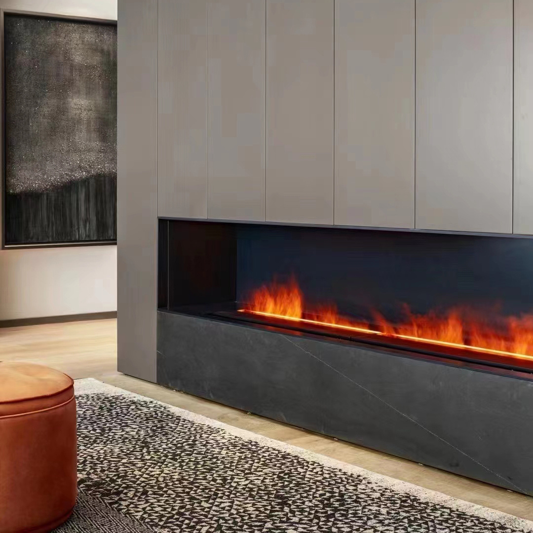 European Style Decorative  3d Flame Water Vapor Fireplace 1000mm Indoor Burning Fireplaces