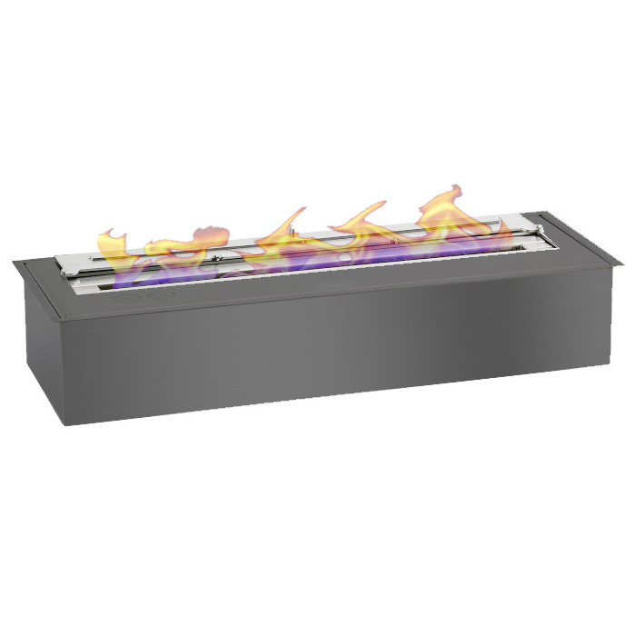 Modern Metal 8 Liters Built In Bioethanol Propane Linear Electric Fireplace Burner