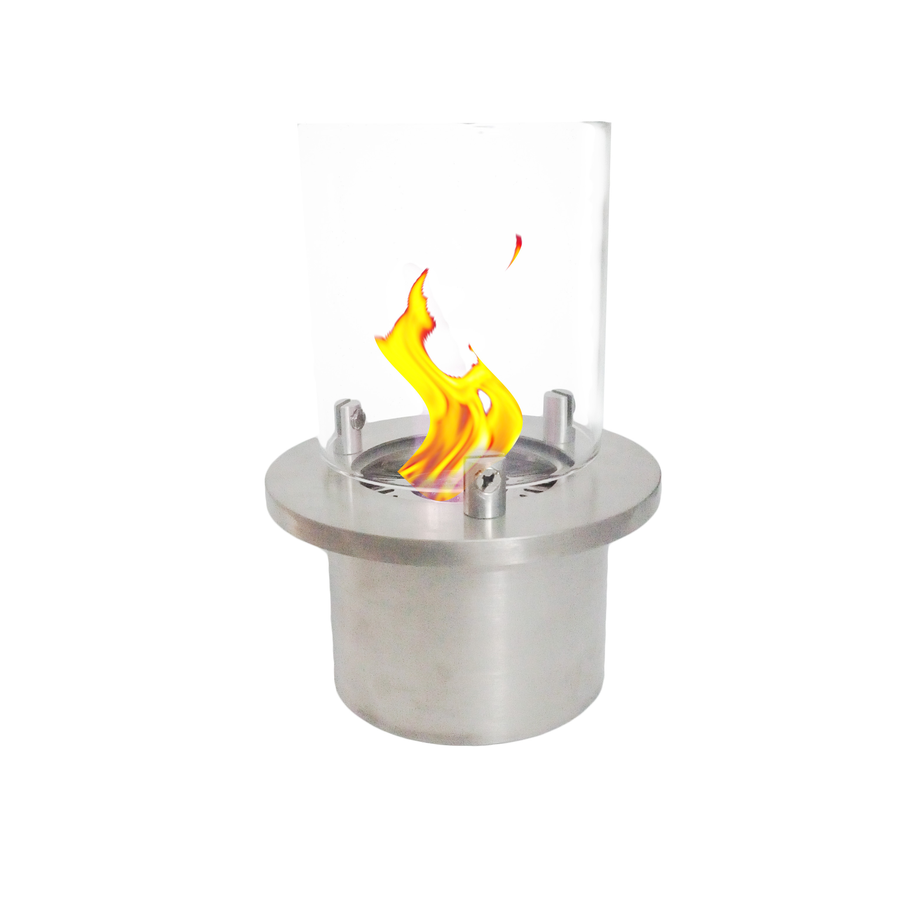 Outdoor Mini Table Inserted Round Bio Etanol Fireplace Supplier Manufacturing 0.8 Liters Ethanol Fireplaces Indoor Bio Alcohol