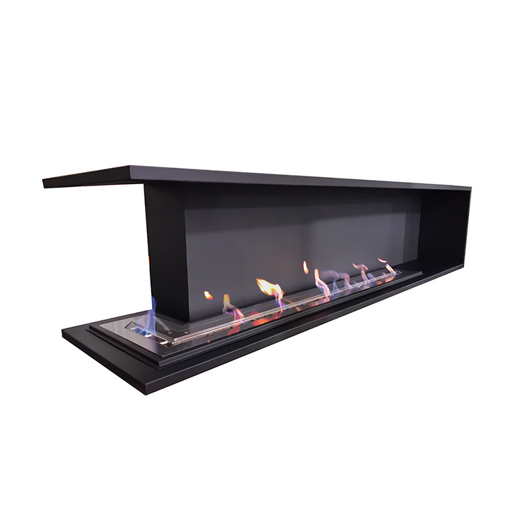 New Modern Factory Outlet Modern Luxury Indoor Customized Corner Bio Ethanol Fuel Fireplaces