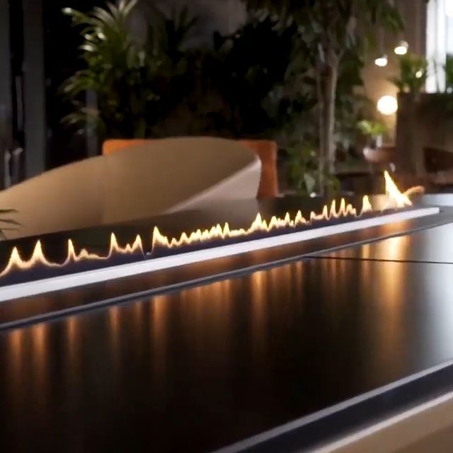 Gas Linear Burner Bio Fireplace Metal Deluxe Modern Customized Remote Control Outdoor Eco-friendly Indoor Apartment Insert