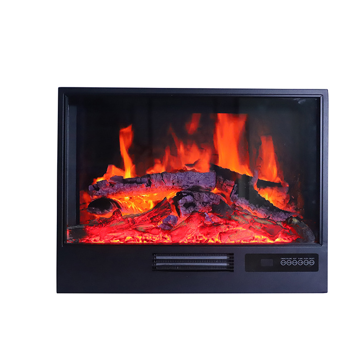 Safe and reliable E-Smart 3D APP Controlled Real Flame cheap polystone decorative Electric Fireplace