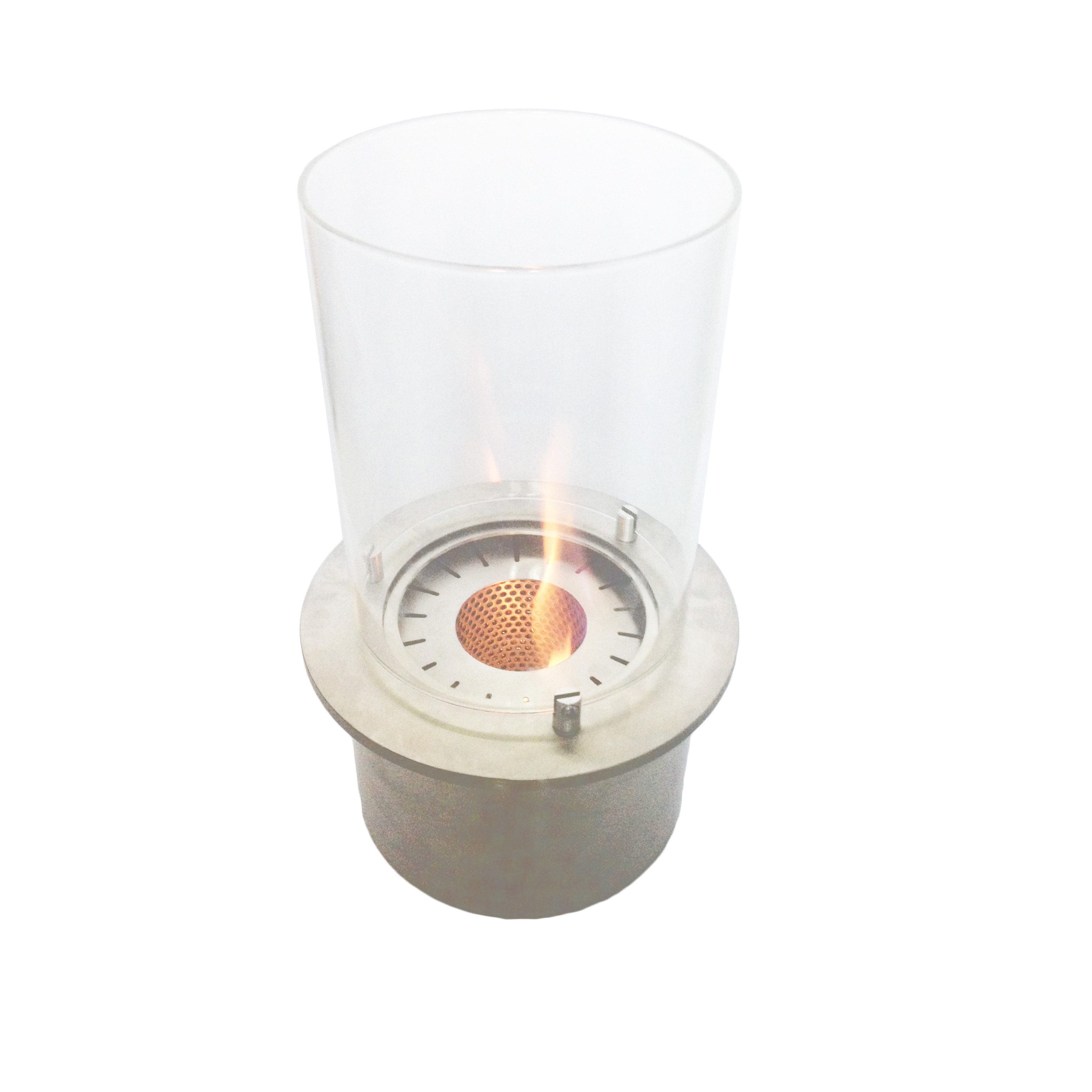 Outdoor Mini Table Inserted Round Bio Etanol Fireplace Supplier Manufacturing 0.8 Liters Ethanol Fireplaces Indoor Bio Alcohol