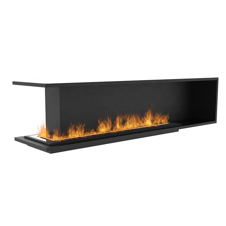 New Modern Factory Outlet Modern Luxury Indoor Customized Corner Bio Ethanol Fuel Fireplaces