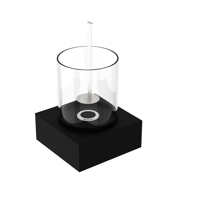 Factory Supply Glass Insert Mini Round Portable Small Ethanol Table Fireplace