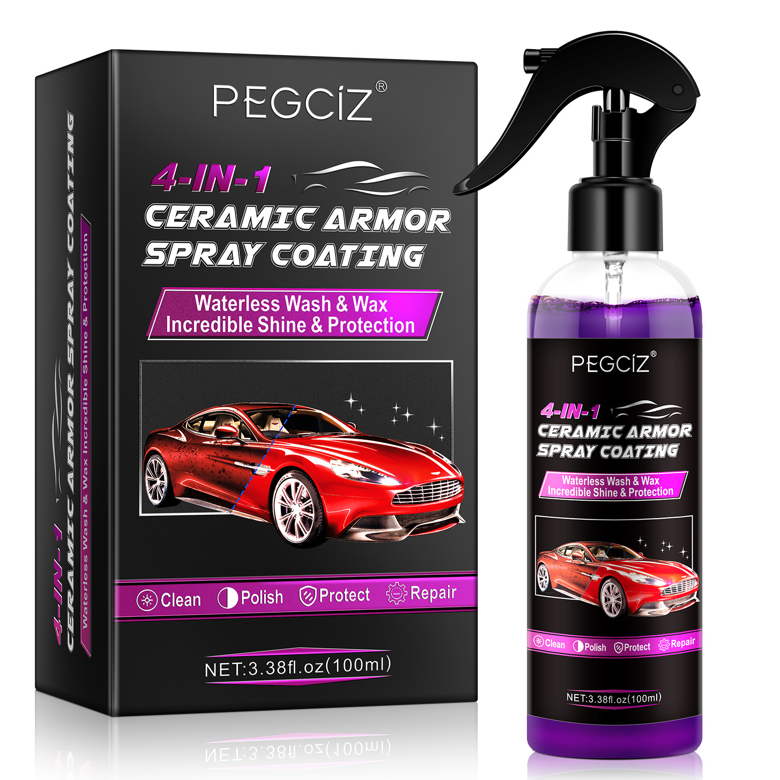 PEGCiZ private label ceramic coating car surface nano spray,high protection quick ceramic car nano coating spray