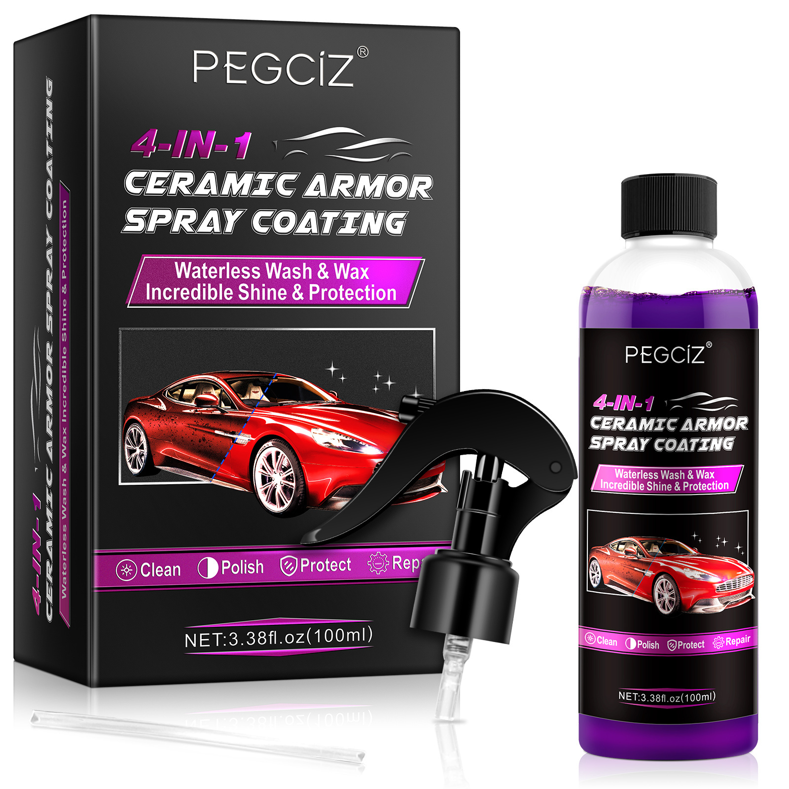 PEGCiZ private label ceramic coating car surface nano spray,high protection quick ceramic car nano coating spray