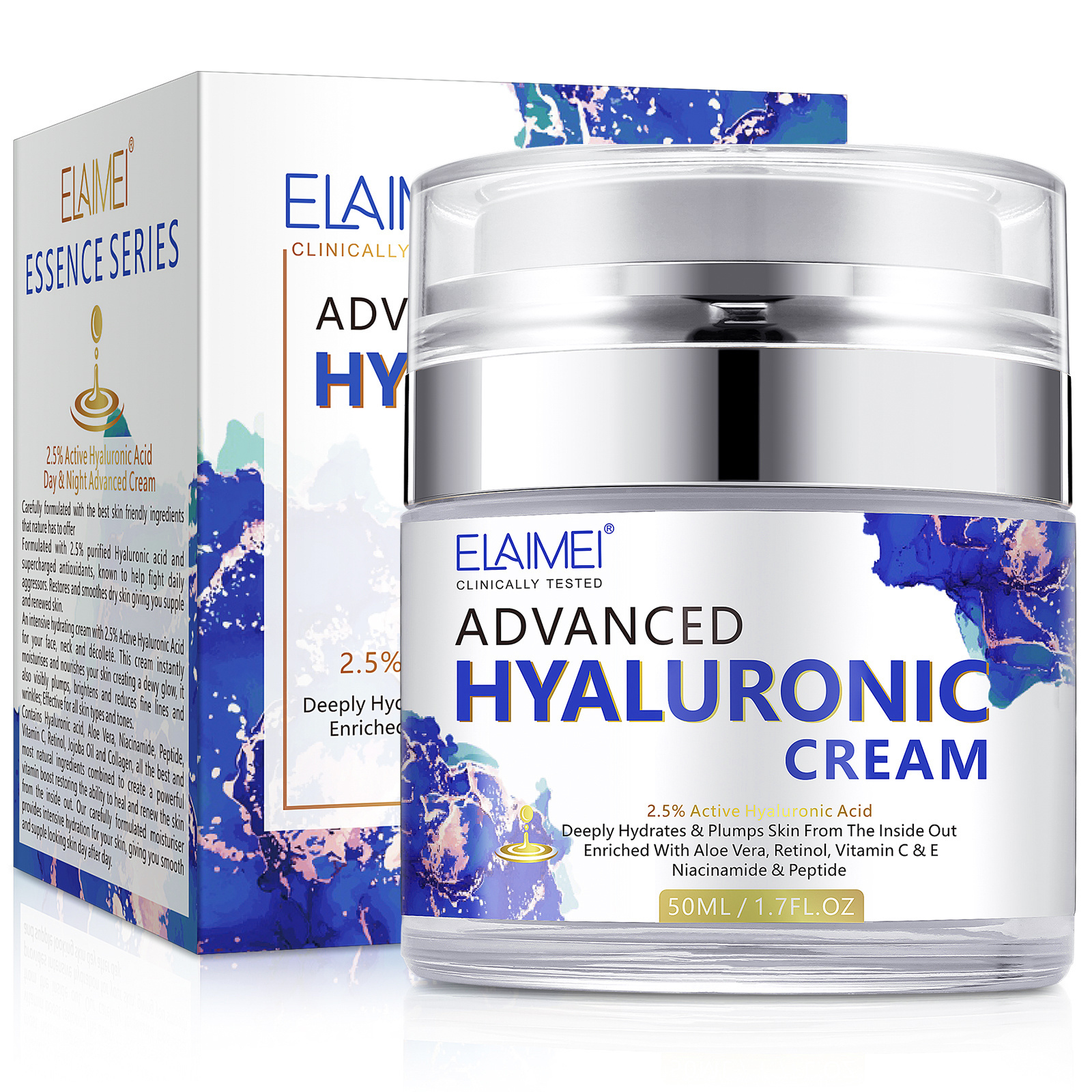 ELAIMEI face cream anti aging wrinkle skin whitening day night hyaluronic acid facial cream,facial moisturizing cream