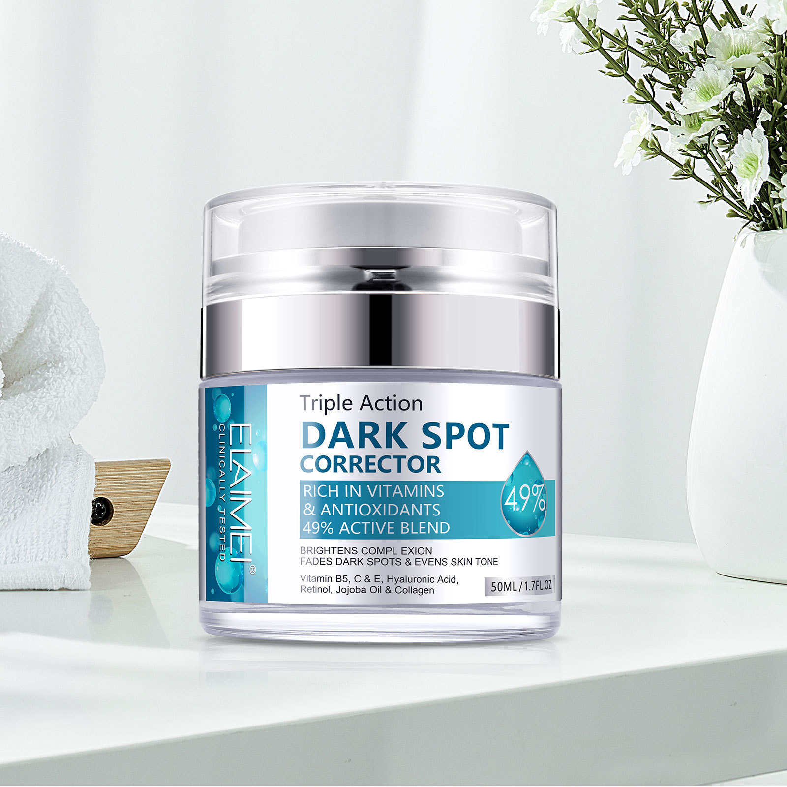 ELAIMEI dark spot corrector remover face cream,anti wrinkle moisturizing remove melasma whitening anti freckle cream