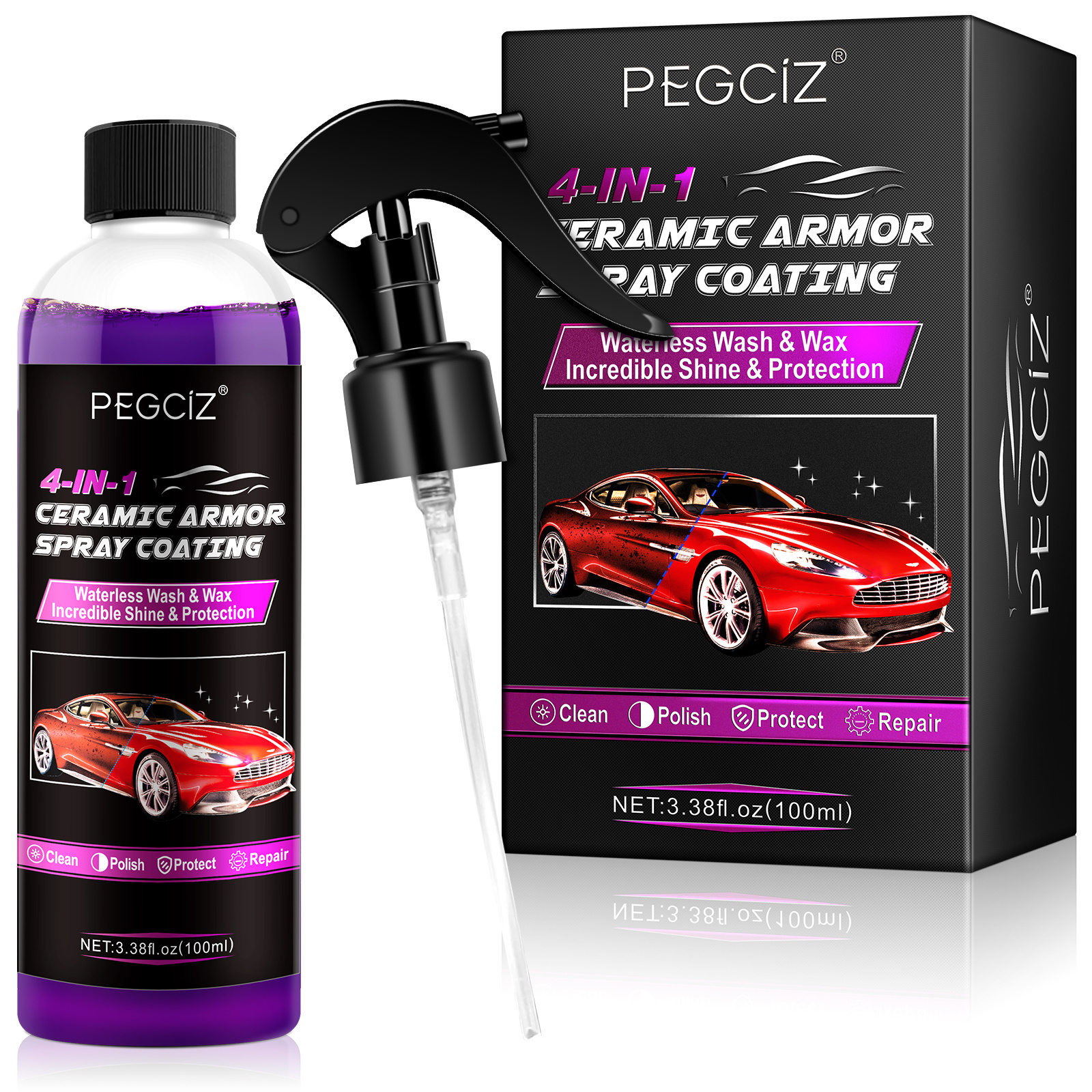 PEGCiZ private label ceramic coating car surface nano spray,high protection quick ceramic car nano coating spray