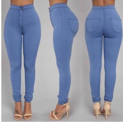 Hot Sale Women'S Skinny Pants Candy Color Slim Stretch Legs Basic Casual Women Pants Women's High Waist Jeans