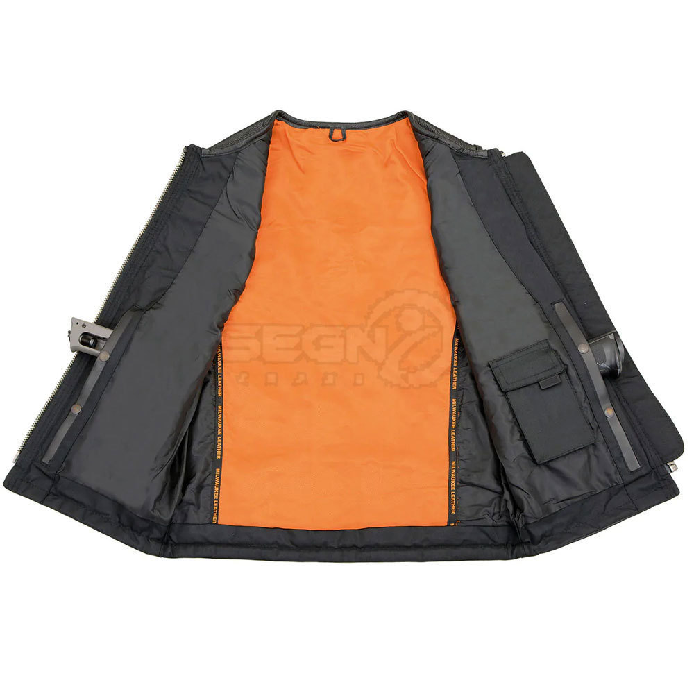 High Street Style Leather Vest Quick Dry Breathable 100% Solid Leather Vest Fashionable Reasonable Price