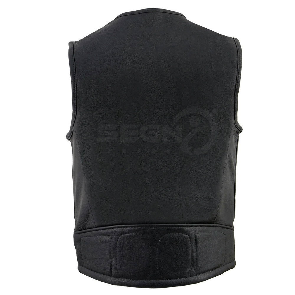 High Street Style Leather Vest Quick Dry Breathable 100% Solid Leather Vest Fashionable Reasonable Price