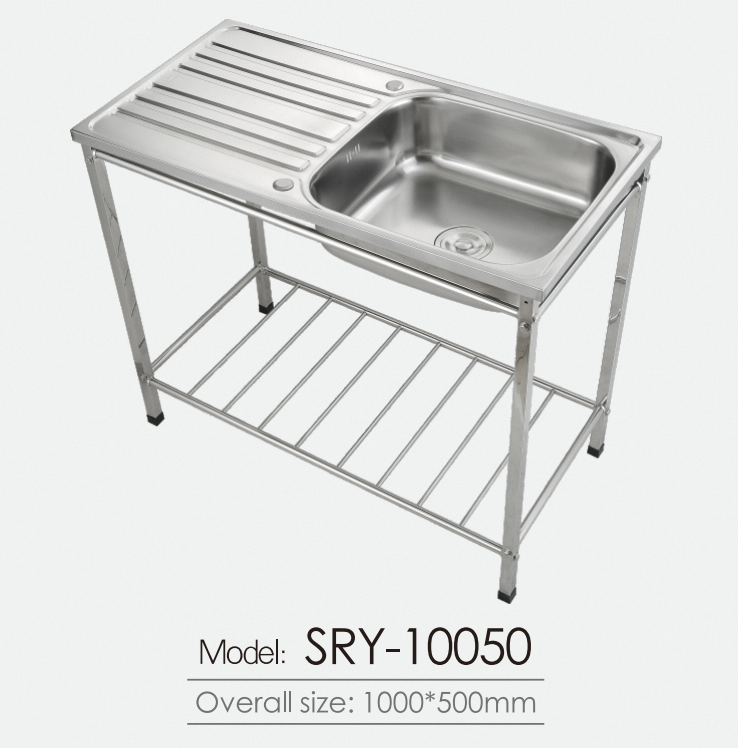 deluxe stainless steel sink stand wtith Economical and durable stainless steel single disc kitchen sink