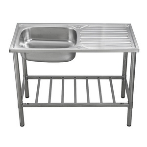 deluxe stainless steel sink stand wtith Economical and durable stainless steel single disc kitchen sink